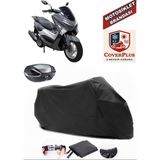 Apec Apx5 Branda Siyah Arka Çanta Uyumlu(Topcase) Motosiket Brandası Motor Örtüsü Çadır Su Geçirmez Motosiklet Kılıfı Motor Brandası,lastikli,taşıma Torbalı