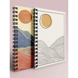 Apeirona Kareli ve Çizgili Defter Takımı - A5 - Çelik Spiral - 2X80 Sayfa Sert Kapaklı Setli Ürün - Renkli