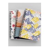 Apeirona | Limitless Art 3'lü Çizgisiz Defter - Çelik Spiral - A5 - Toplam 270 Sayfa - İvory Fildişi Rengi Dokulu Kağıt