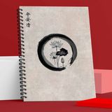 Apeirona Noktalı Defter | Ikebana Serisi | 100 Sayfa | Spiralli | Sert Karton Kapak | Bullet Journal - 1 Adet - Black