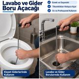 Apeksal Lavabo Gider Boru Açma Spirali 3 Metre Susta Matkap Uyumlu Tıkalı Banyo Mutfak Teli - 3 Adet
