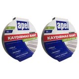 Apel Kaydırmaz Siyah 25 mmx25 m Bant