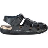 Apella 954-4 Baron Yazlık Erkek Sandalet Ayakkabı Poliüretan Taban ve Mikrofiber Dış Materyal - Siyah