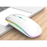 Apera BN28 Kablosuz Wireless Mouse Sessiz Tık Rgb Aydınlatmalı Şarj Edilebilir - Beyaz