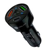 Apera BN72 55W Araç İçi Çakmaklık Hızlı Şarj Aleti PD Quick Charger 2 USB 1 Type-C Çıkış
