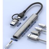 Apera CR28 5in1 Type-C I-Phone 15 ve Üstü & Usb-A Hub I-Os Pd Çoklayıcı Adaptör 3,5mm Kulaklık Çıkışlı Alüminyum Kasa
