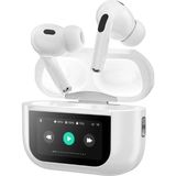 Apera Dokunmatik LED Ekranlı Kablosuz Bluetooth Kulak Içi Kulaklık Anc Gürültü Önleyici Touch Screen Pro Ios ile Uyumlu & Android ile Uyumlu Beyaz (A9PROANC)