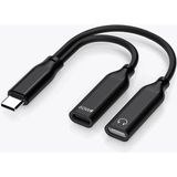 Apera GA50 2in1 Type-C 60W Pd Hızlı Şarj ve Ses Aktarımı Kulaklık Aux Dönüştürücü iPhone ile Uyumlu Alüminyum Kasa