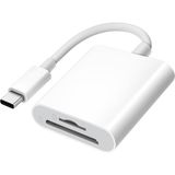 Apera MT38 Android ve iPhone 15 ile Uyumlu Type-C Çevirici Adaptör Micro Sd ve Sd Kart Okuyucu - Beyaz