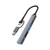 Apera NR22 5in1 Type-C/USB Multi Girişli HUB Dock İstasyonu USB 3.0 5Gbps Veri Aktarımı Kart Okuyucu