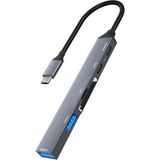 Apera NR24 6in1 Type-C HUB Dock USB 3.0 5Gbps Veri Aktarımı Kart Okuyucu 100W PD Cep Telefonu Şarj Aleti