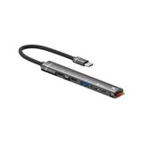 Apera NR44 5in1 Apple iPhone Uyumlu Hızlı Şarj Aleti Type-C Hub Dock USB 3.0 Kart Okuyuculu Tamamı Metal Kasa