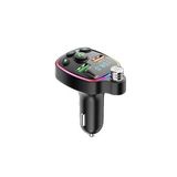 Apera NR67 RGB Renkli FM Radyo Transmitter MP3 Çalar Bluetooth 5.0 Çakmaklık Type-C Hızlı Şarj Aleti