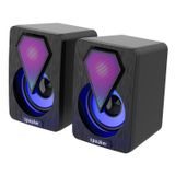 Apera Y-9077 Mini Bilgisayar Hoparlörü Rgb Led Işıklı Gaming Oyuncu Hoparlörü 3.5mm Jack Usb Speaker 1+1 Ses Sistemi