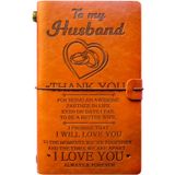 Apeso To My Husband Deri Günlük - THANK YOU & I LOVE YOU - 140 Sayfa Doldurulabilir Günlük Defterleri, Doldurulabilir Seyahat Günlüğü Doğum Günü Noel Yıldönümü Sevgililer Günü Hediyesi (Kocaya)