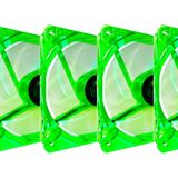 Apevia CF512L-GN 120 mm 4 pin+3 pin Sessiz Yeşil LED Kasa Fanı (5 parça)