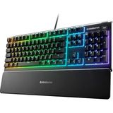 Apex 3 Rgb Oyun Klavyesi 10 Bölgeli Rgb Aydınlatma IP32 Su Geçirmez Birinci Sınıf Manyetik Bilek Desteği 64812 Çok Sessiz Hissedilir ve Sessiz