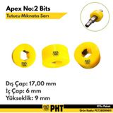 Apex No:2 Bits Tutucu Mıknatıs Halkası Sarı Tornavida Ucu Mıknatısı ( 10 Adet ) PLT28000611