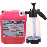 Apex Pembe Köpük 5 kg ve Köpük Atan Pompa 2 Lt, Araç Köpükleme Seti - Oto Yıkama Süngeri Hediye