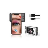 Apexel Hd 100mm Profesyonel Yakın Çekim Makro Yakın Çekim Lensi Ve 3 Renkli Dolgu Işığı Kiti Apl-hb