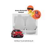 APEXİ Reno Clio Oto Koltuk Kılıfı Yıkanabilir Kenar Lastikli Numaratör ve Oto Koku Hediyeli Beyaz Renk
