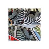 APEXİ Tofaş Kartal Oto Koltuk Kılıfı Zebra Desenli Servis Kılıf Çizgili Siyah
