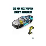 Apexma 2.4ghz Uzaktan Kumandalı 30 Km Hız Yapan 4x4 Şarjlı LED Işıklı Drift Yapan Rc Drift Aracı - Gri