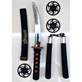 Apexma Ninja Samuray Savaşçı Kılıç Seti - Katana Mınçıka Shuriken Set - 3+ Yaş İçin Eğlenceli Oyuncak