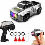 Apexma Oyuncak 2.4ghz Uzaktan Kumandalı 4x4 Şarjlı LED Işıklı Drift Yapan Mini Araba - Uzaktan Kumandalı Rc Mini Drift Aracı - Gri