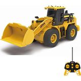 Apexma Oyuncak 40MHZ Uzaktan Kumandalı Şarjlı LED Işıklı Rc Iş Makinesi Bulldozer Kepçe - Sarı