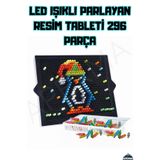 Apexma Oyuncak LED Işıklı Parlayan Eğitici Tablet Resim Tahtası - Eğitici Işıklı Şekil Tasarım Seti