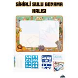 Apexma Vahşi Orman Hayvanları Temalı Sulu Sihirli Boyama Halısı - Özel Sulu Kalem Ile Water Painting Su Mat