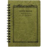 Apica CD Twin Ring A6 Defter Olive Çizgili - Yeşil