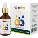 Apideva D3K2Vitamin 20ml Türkiye Menşeli Vitamin D3 ve K2 İçeren Sporcu Besini