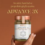 Apıfarm Advance 3x | Arı Sütü + Ham Bal + Propolis Karışımı 415G - 415 gr