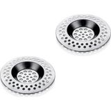 Apiko Shop Paslanmaz Metal 2'li Yuvarlak Mutfak Lavabo Içi Gider Süzgeci, Banyo Evye Deliği Çöp Tıkacı - 1 Adet