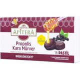 Apitera Doğal Bal, Kara Mürver, Zerdeçal, C Vitamini ve Propolis Içeren Takviye Edici 16’lı Boğaz Pastili