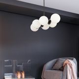 Aplika Lema 6'lı Siyah Modern Avize