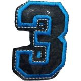 Aplike Ütü Ile Yapışan 3 Rakamı Arma 2,5x4 cm