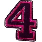 Aplike Ütü İle Yapışan 4 Rakamı Arma 4x4 cm