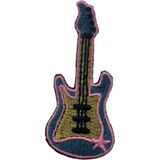Aplike Ütü Ile Yapışan Gitar Pembe Arma 5x3 cm