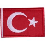 Aplike Ütü İle Yapışan Türk Bayrağı Dikdörtgen Arma 6x4 cm