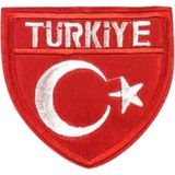 Aplike Ütü İle Yapışan Türk Bayrağı Türkiye Yazılı Arma 4 cm