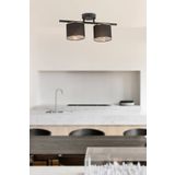Apliqa 3074-02-BL Selina 2'li Siyah Plafonyer Avize