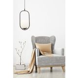 Apliqa 353701BL Lorin Tekli Siyah Sarkıt Beyaz Camlı Koridor Salon Avize