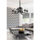 Apliqa 3694-06-BL Erza 6lı Siyah Salon Avize