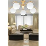 Apliqa 3948-05-GD Diaspor 5'li Gold Modern Sarkıt Retro Salon Avize
