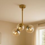 Apliqa 70 cm Eskitme 3'lü Bal Cam Avize