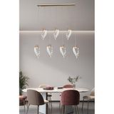 Apliqa Ardea 7'li Gold Sıralı Sarkıt Salon Led Avize