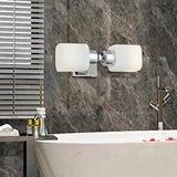 Apliqa Armin 2li Krom Kaplama Duvar Lambası Ayna Üstü-yanı Modern Banyo Aplik Beyaz